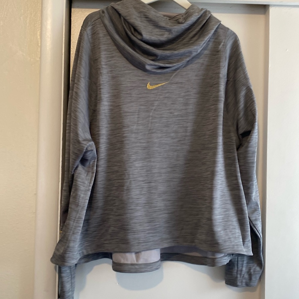 Women's Nike Running Cowl Neck Cropped Dri Fit Hoodie 2X